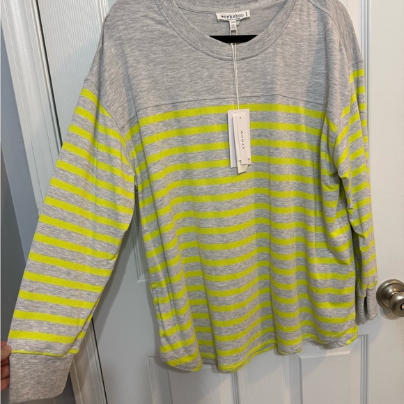 Workshop Republic Clothing Gray Long Sleeve Top Sz 1X NWT - Picture 3 of 6